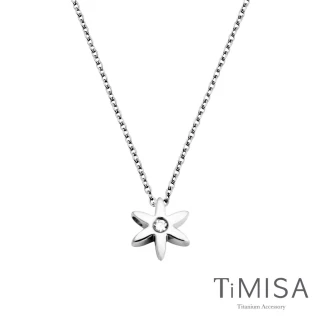 【TiMISA】迷你花漾年華S-晶鑽版 純鈦項鍊C(3色可選)