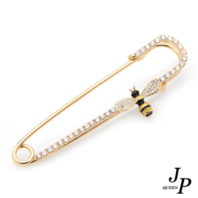 【Jpqueen】時尚華麗小蜜蜂鋯石胸針披肩扣2用(2色可選)