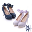 【DN】婚宴鞋_MIT閃耀星空可調式蝴蝶結飾釦新娘跟鞋(紫)