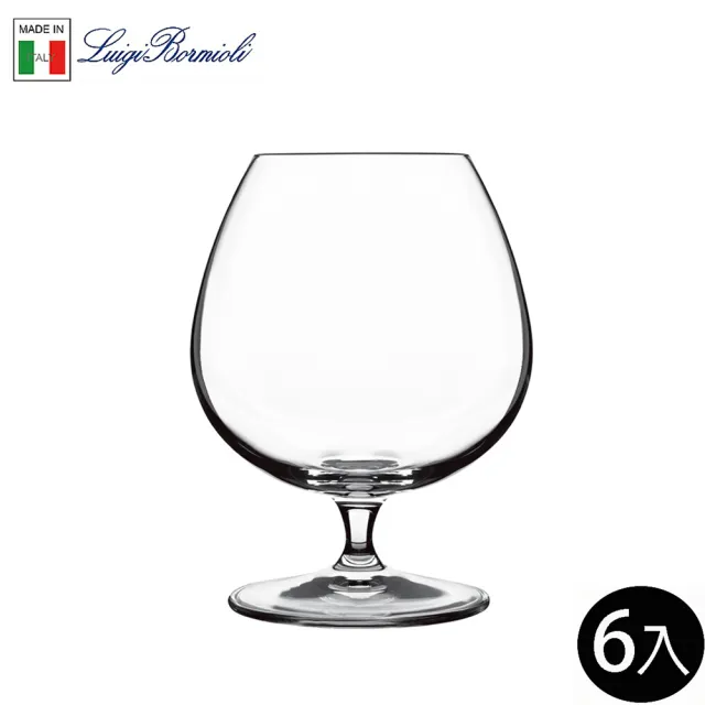 【Luigi Bormioli】義大利製無鉛水晶白蘭地杯 Brandy 6入組(白蘭地杯/白蘭地酒杯/Brandy)