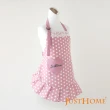 【Just Home】美妮蕾絲魚尾兒童圍裙64x53.5cm廚房烹飪及居家好幫手(防水設計 花邊裙擺)