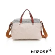 【tripose】漫遊系列岩紋雙拉鍊手提斜背包(沙漠灰)