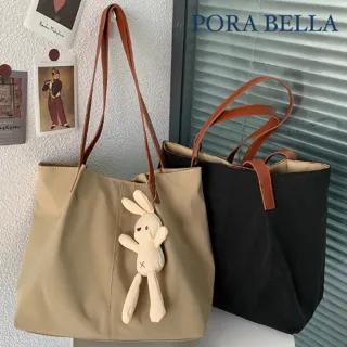 【Porabella】時尚帆布托特包 新款個性氣質大容量包 肩背帆布包 通勤族最愛 Tote Bags
