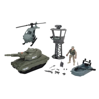 【ToysRUs 玩具反斗城】Soldier Force 防禦部隊中心(男孩玩具 坦克 直升機 基地台 可動人偶)