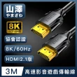 【山澤】HDMI 2.1版8K60Hz/4K120Hz協會認證高速影音遊戲傳輸線 3M