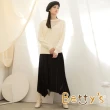 【betty’s 貝蒂思】領子蕾絲拼接針織毛衣(白色)