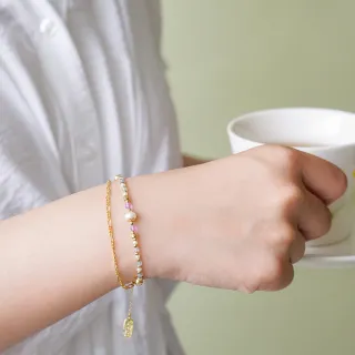 【Ficelle】好姻緣 磷灰紫水晶 K金 呼喊愛情手鍊(輕珠寶 天然石 磁場 開運 設計款 手工製作)