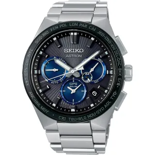 【SEIKO 精工】Astron GPS衛星定位雙時區鈦金屬手錶 送6入手錶收藏盒(SSH119J1/5X53-0BV0D)