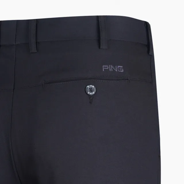 【PING】男款經典款素色平面休閒長褲-黑(吸濕排汗/GOLF/高爾夫球褲/PE22230-88)