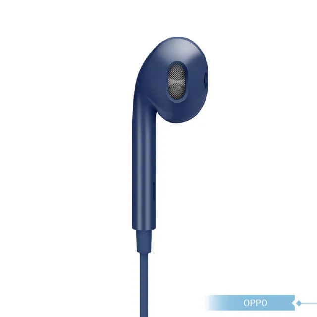 【OPPO】MH135 原廠高品質半入耳式耳機 3.5mm / 線控接聽鍵 - 藏藍(盒裝)