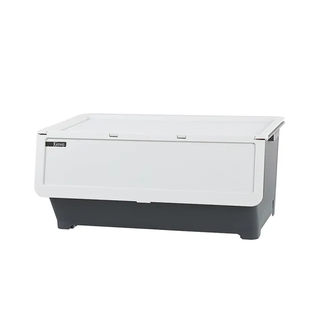 【特力屋】Hello前開直取 整理箱 收納箱 58L 灰 HA580-2