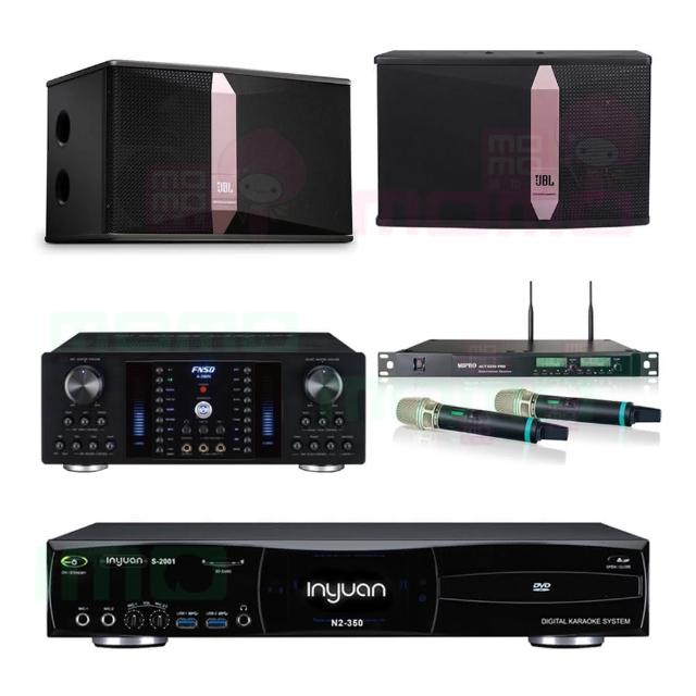 【音圓】S-2001 N2-350+FNSD A-380N+ACT-8299PRO++JBL Ki510(點歌機4TB+擴大機+無線麥克風+喇叭)