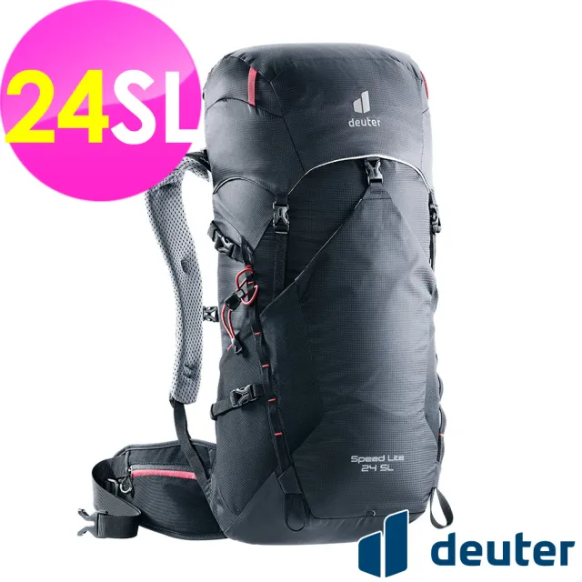 【deuter】SPEED LITE 24SL超輕量旅遊背包(3410521黑/戶外休閒包/健行包/登山包)