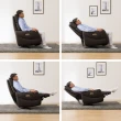 【NITORI 宜得利家居】◎1人用電動沙發 LE01 DBR(電動沙發 可躺式沙發 半皮 LE01)
