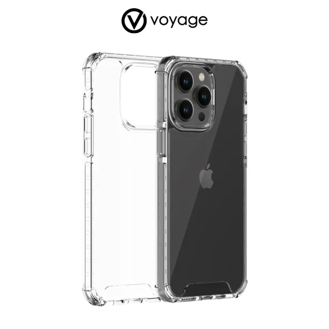 【VOYAGE】iPhone 14 Pro 6.1吋-超軍規防摔保護殼-Pure Clear(Fusion Shock 科技抗摔吸震材質)