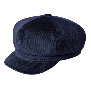 【KANGOL】CORD燈芯絨報童帽(深藍色)
