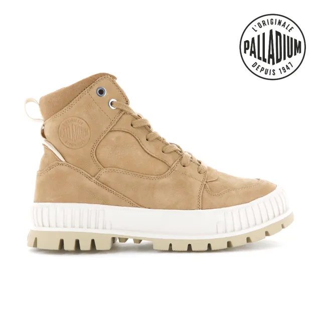 【Palladium】PALLASHOCK HI SNK厚底皮革巧克力鞋-女-焦糖(98357-252)