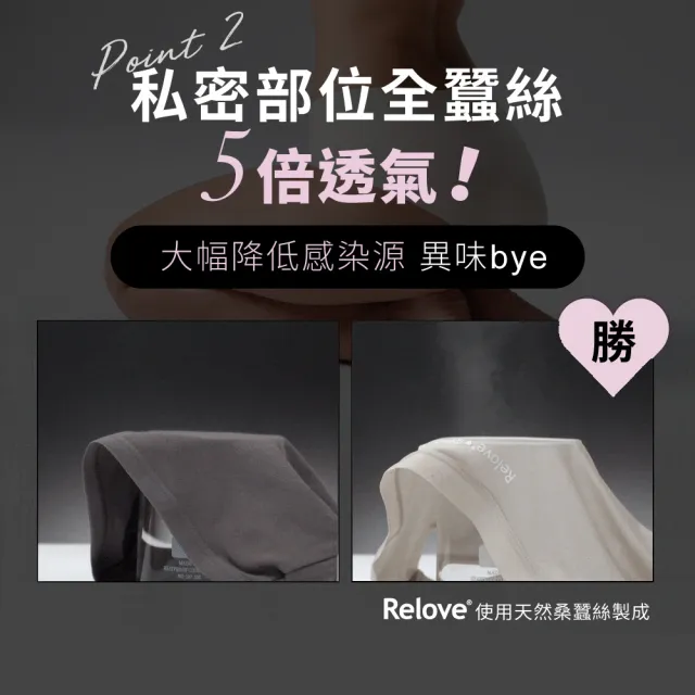 【Relove】無痕透氣桑蠶絲內褲3件組 柯夢波丹聯名(經典黑/燕麥灰/奶茶膚3色任選)