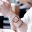 【NATURALLY JOJO】阿拉伯數字方型時尚鋼帶錶｜玫瑰金殼淡粉面(JO96930-13R)