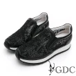 【GDC】氣質蕾絲透氣水鑽舒適休閒鞋-黑色(216025-00)