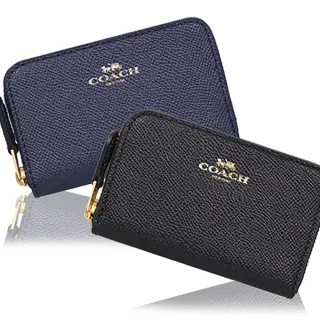 【COACH】素面拉鍊零錢包