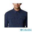 【Columbia 哥倫比亞 官方旗艦】男款- Omni-Shade UPF40超防潑長袖襯衫-深藍(UAE97430NY/ 2022年秋冬商品)