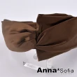 【AnnaSofia】韓式髮箍髮飾-不對稱設計結 現貨(亮緞-咖系)