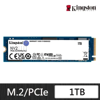 【Kingston 金士頓】1TB NV2 M.2 2280 PCIe 4.0 NVMe SSD 固態硬碟(★SNV2S/1000G)