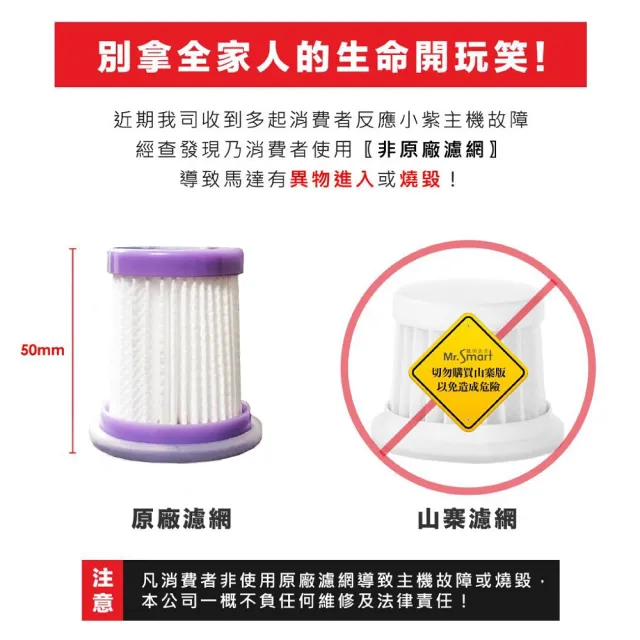 【Mr.Smart】小紫UV除蟎濾網組6入