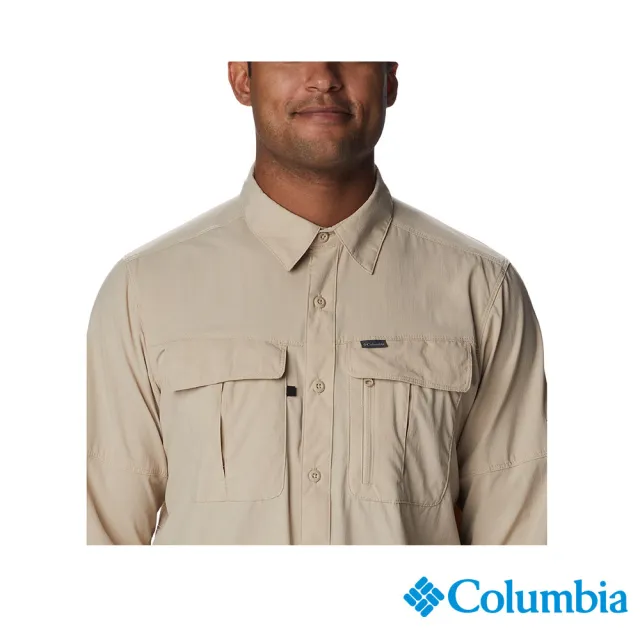 【Columbia 哥倫比亞 官方旗艦】男款- Omni-Shade UPF40超防潑長袖襯衫-卡其(UAE97430KI / 2022年秋冬商品)