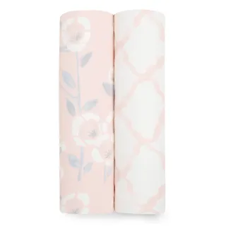 【aden+anais 官方直營】竹纖維多功能包巾2入(柔花絹染)