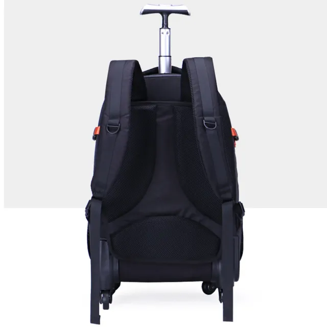【PUSH!】雙11 旅遊休閒用品 拉桿雙肩背包 電腦包 大容量輕型拉桿包 20L萬向輪背包(拉桿背包 小U57-1）