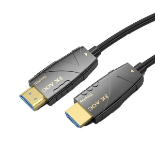 【Unisync】HDMI認證2.1版8K光纖遠距傳輸抗干擾高畫質影音傳輸線 10M