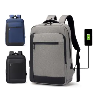 【CS 嚴選】日韓風格USB充電機能商務休閒旅行出差14吋筆電大容量拉桿帶雙肩後背包(CS111105)