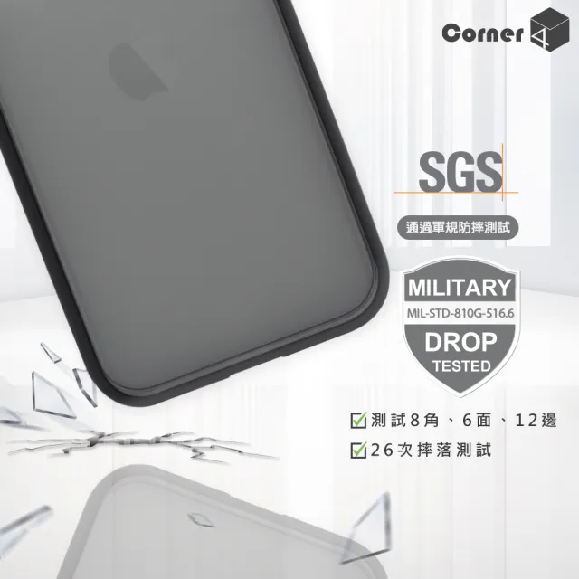 【Corner4】iPhone 13 Pro Max / 13 Pro / 13 柔滑觸感軍規防摔手機殼