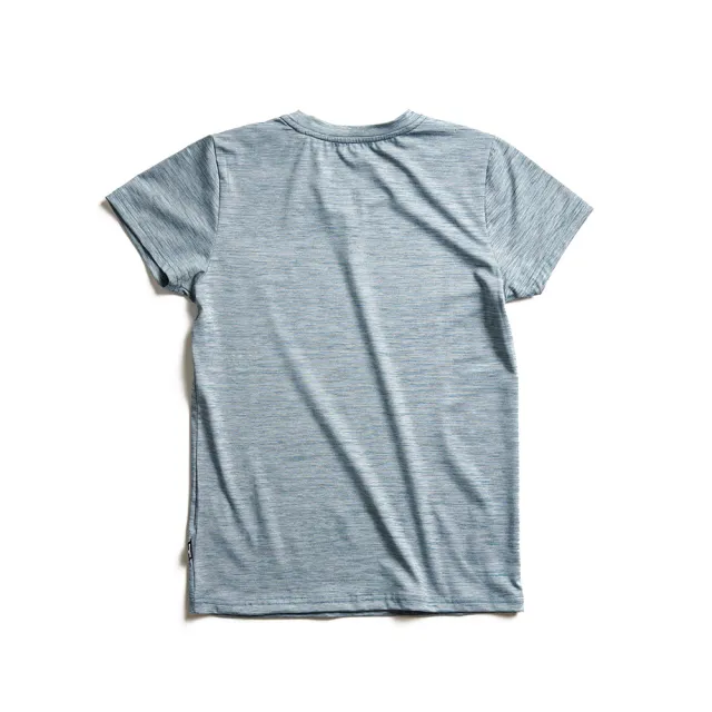 【EDWIN】女裝 涼感圓領短袖T恤(灰藍色)