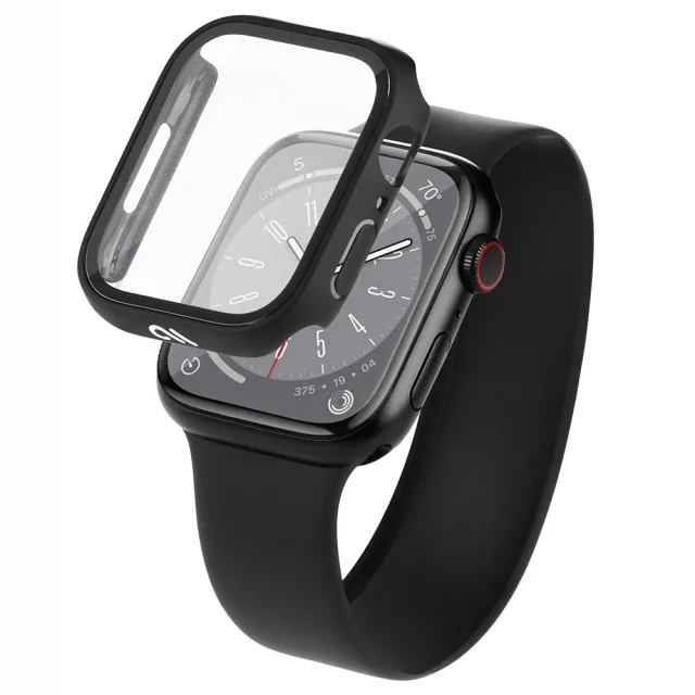【CASE-MATE】Apple Watch 45mm 7-8代 Tough 內建玻璃貼一體成型保護殼(黑)