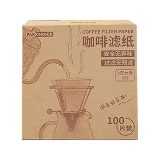 【咖啡美學】日式原木漿咖啡過濾紙100入(1-4人 無漂白 通用 咖啡渣 錐形濾紙 沖泡咖啡 手沖咖啡 咖啡配件)