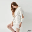 【iROO】浪漫透膚時尚長袖洋裝