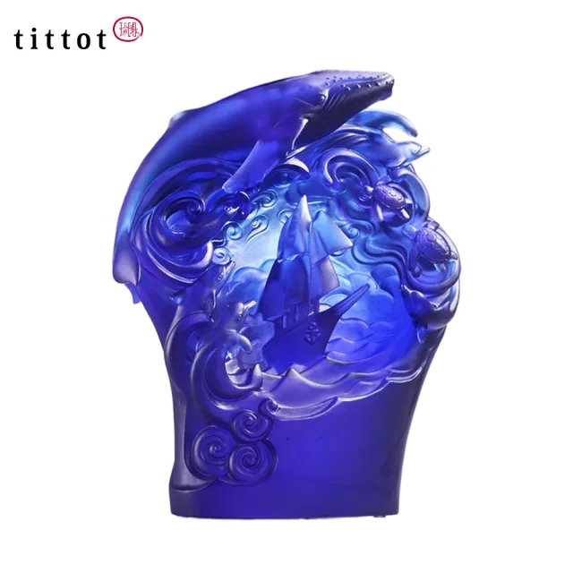 【tittot 琉園】帆起共榮(送禮/琉璃/禮物/玻璃/藝術品/擺飾/海洋)