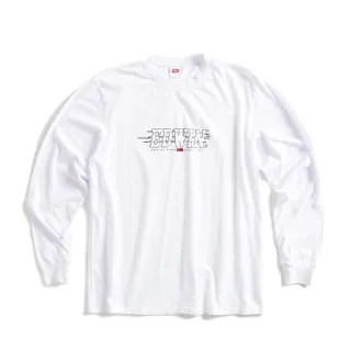 【EDWIN】男裝 網路獨家↘速度感LOGO長袖T恤(白色)