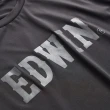 【EDWIN】男裝 涼感印花LOGO圓領短袖T恤(黑色)