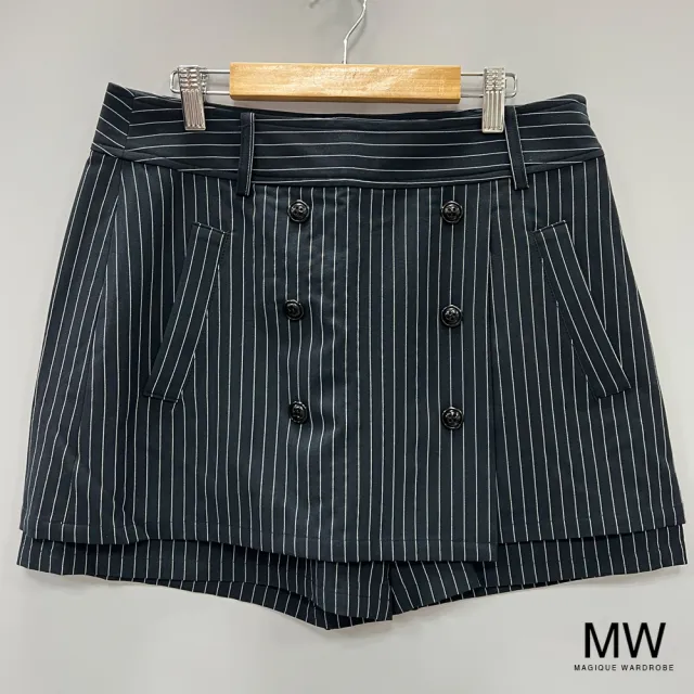 【MAGIQUE WARDROBE】直條紋假裙片短褲(2色)
