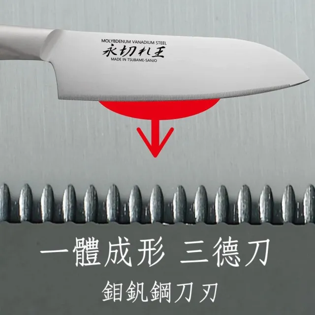 【Arnest】日本製 燕三條 全不鏽鋼菜刀 三德刀 一體成型  永恆之王(可用洗碗機清洗)