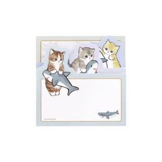 【sun-star】mofusand 貓福珊迪 造型便箋本 便利貼 鯊魚貓咪(文具雜貨)