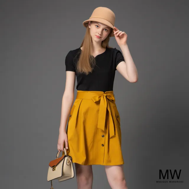 【MAGIQUE WARDROBE】一件式蝴蝶結洋裝(2色)