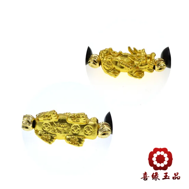 【喜緣玉品】黑曜石 貔貅好事成雙 108顆念佛珠(新款)