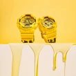 【CASIO 卡西歐】G-SHOCK &BABY-G 甜蜜情人 亮眼蜂蜜黃 人氣雙顯 限量對錶 SLV-22A-9A