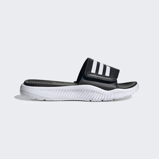 adidas 愛迪達 Alphabounce Slide 2.0 男女 涼拖鞋 運動 休閒 彈力 避震 黑白(GY9415)