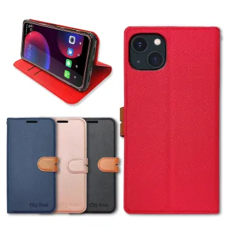 【CITY都會風】iPhone 14 Plus 6.7吋 插卡立架磁力手機皮套 有吊飾孔